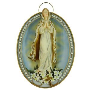 Our Lady of Hope Wall Hanging Virgin Mary Vintage 1998 Catholic Decor